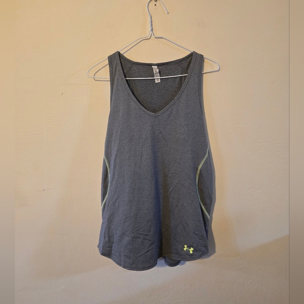 Under Armour Women's Charcoal Tank Top with Neon Accents